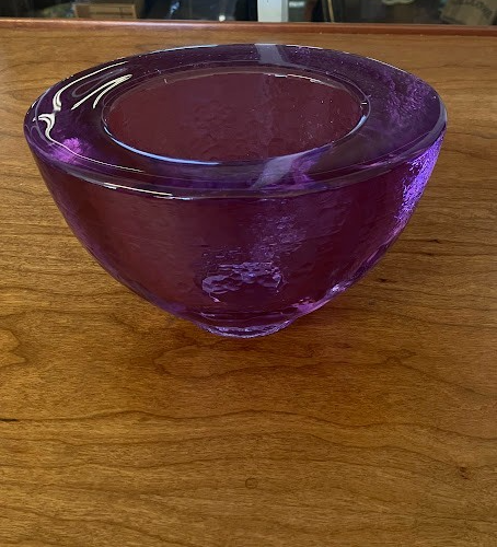 Rare Vtg Neodymium Alexandrite - Glass Bowl