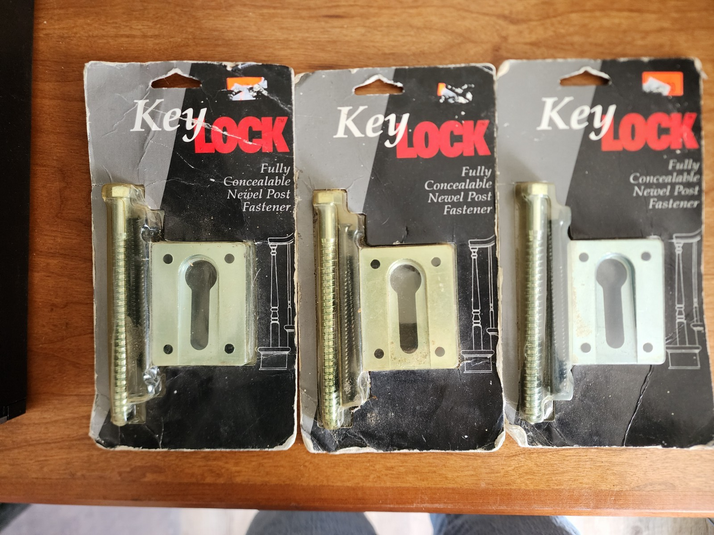 L.J. Smith Keylock Newel Post Fastener Fully Concealable Lot of 3 - #6283