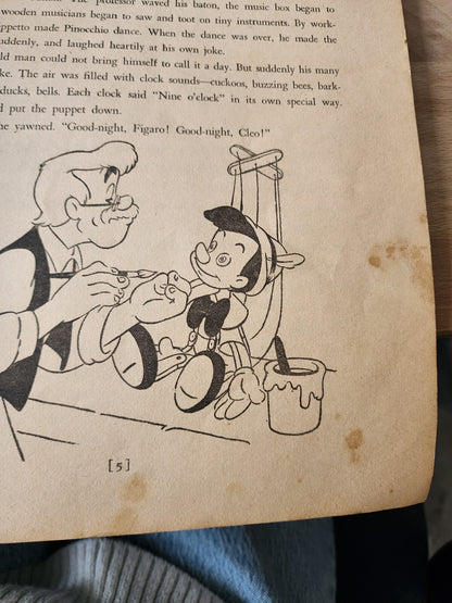 Vintage 1939 Walt Disney's Pinocchio Paperback Story Book