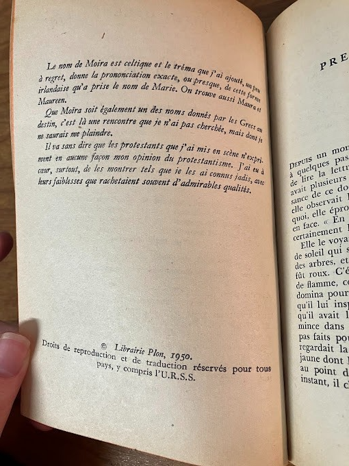 Moira by Julien Green 1950