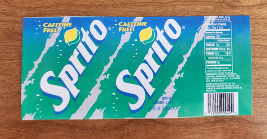 12 Fl Oz Sprito Soda Sticker Prop
