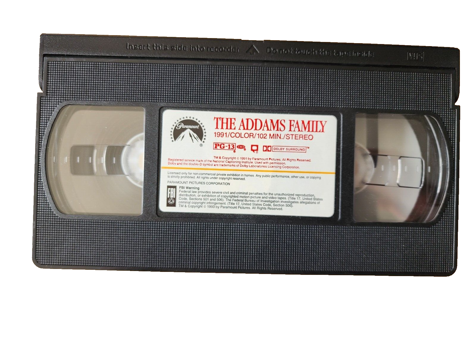 The Addams Family 1991 VHS Weird Is Relative GOOD