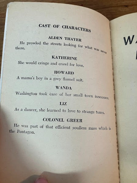 Vtg Paperback - Washington Bachelor By A H Berzen