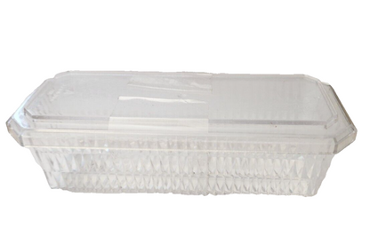 Clear Plastic Butter Dish w/ Cover Lid - Holds Standard Butter Stick