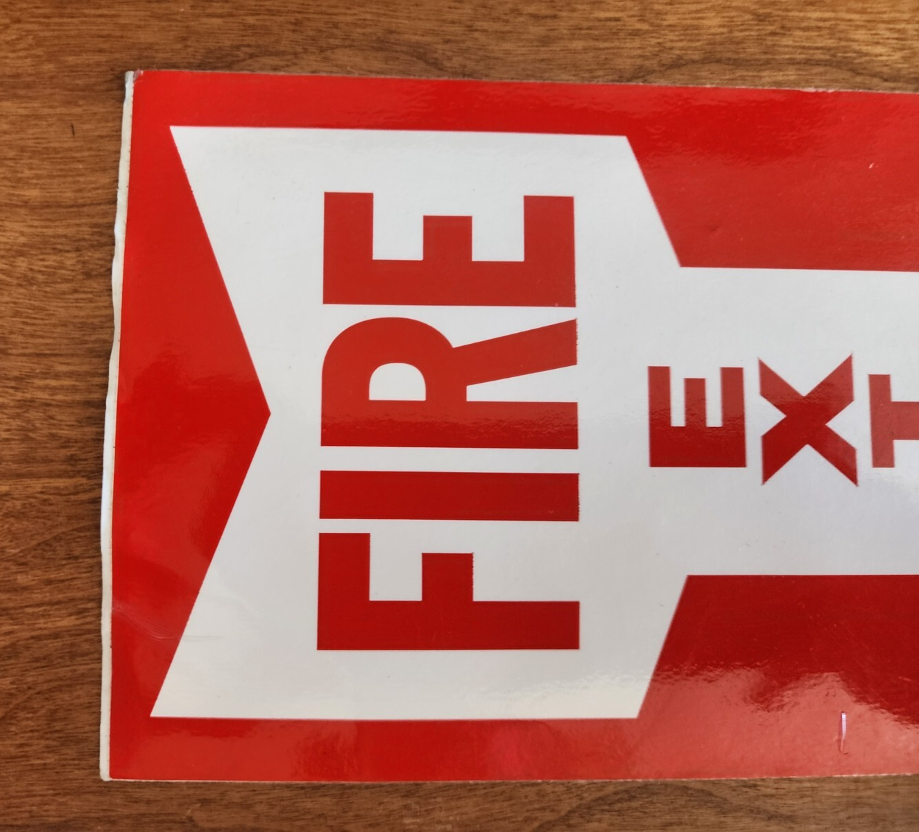 Fire extinguisher Sticker, Peel and Stick Back 12" x 4"