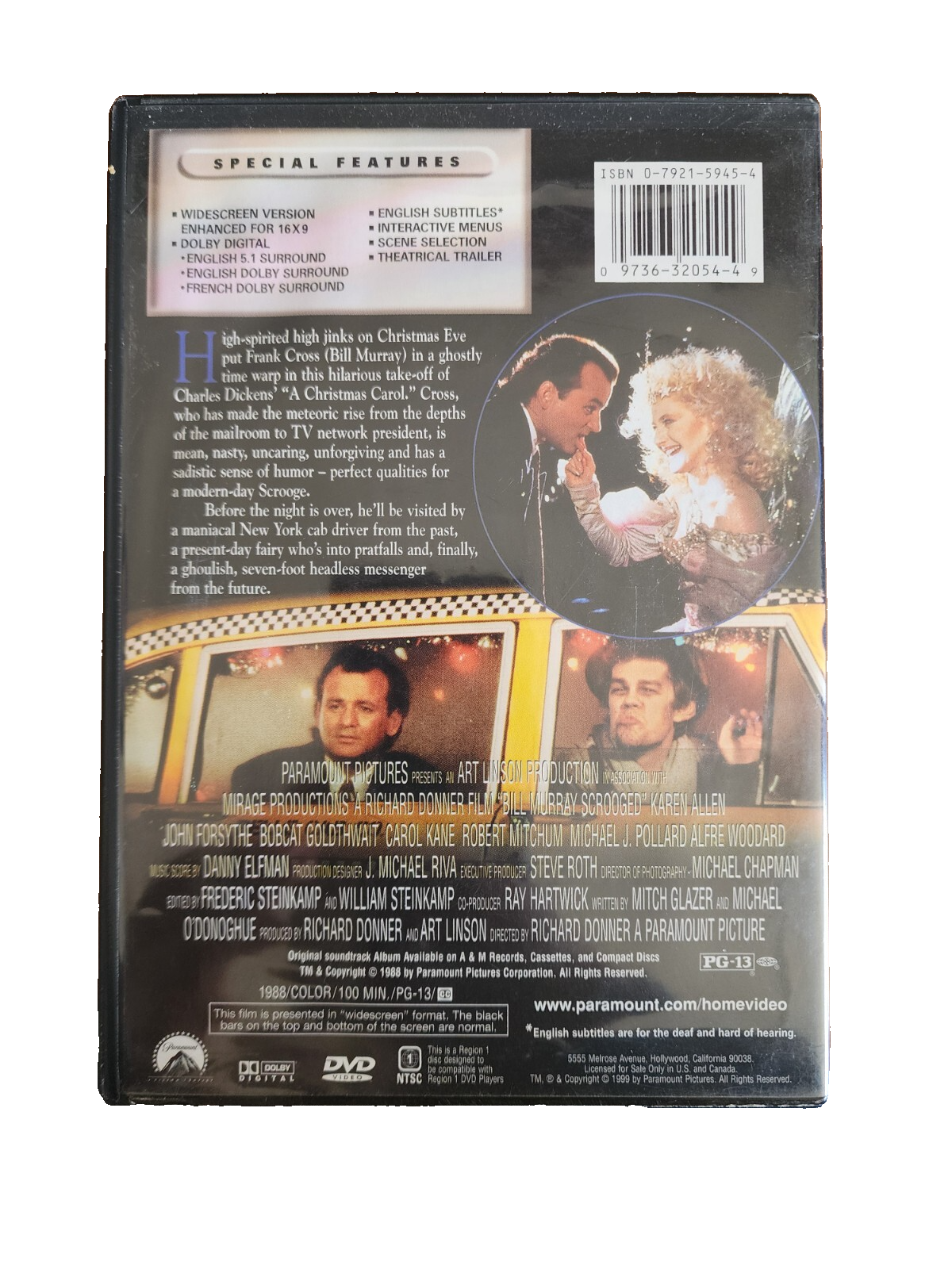 Scrooged - DVD By Bill Murray - GOOD
