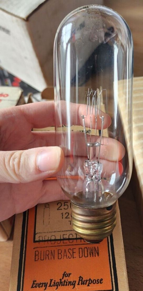 VINTAGE WESTINGHOUSE MAZDA LAMP PROJECTION 250W 120V T14 BULB NEW