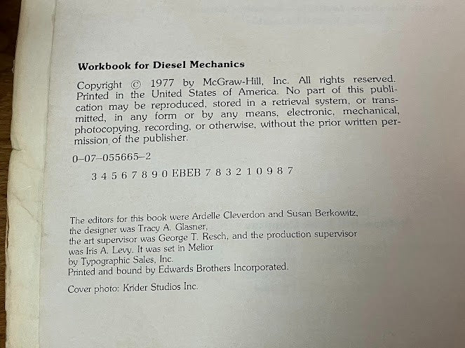 DIESEL MECHANICS - Softcover Textbooks - ERICH J. SCHULZ