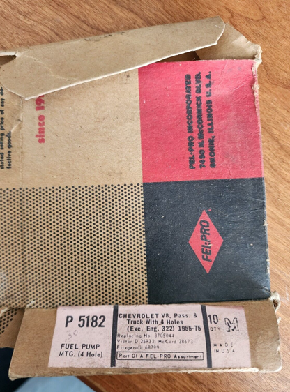 Fuel Pump Mounting Plate Gasket Chevy Small Block 1955-1975