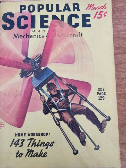 Lot of 6 Popular Science Magazines 1940