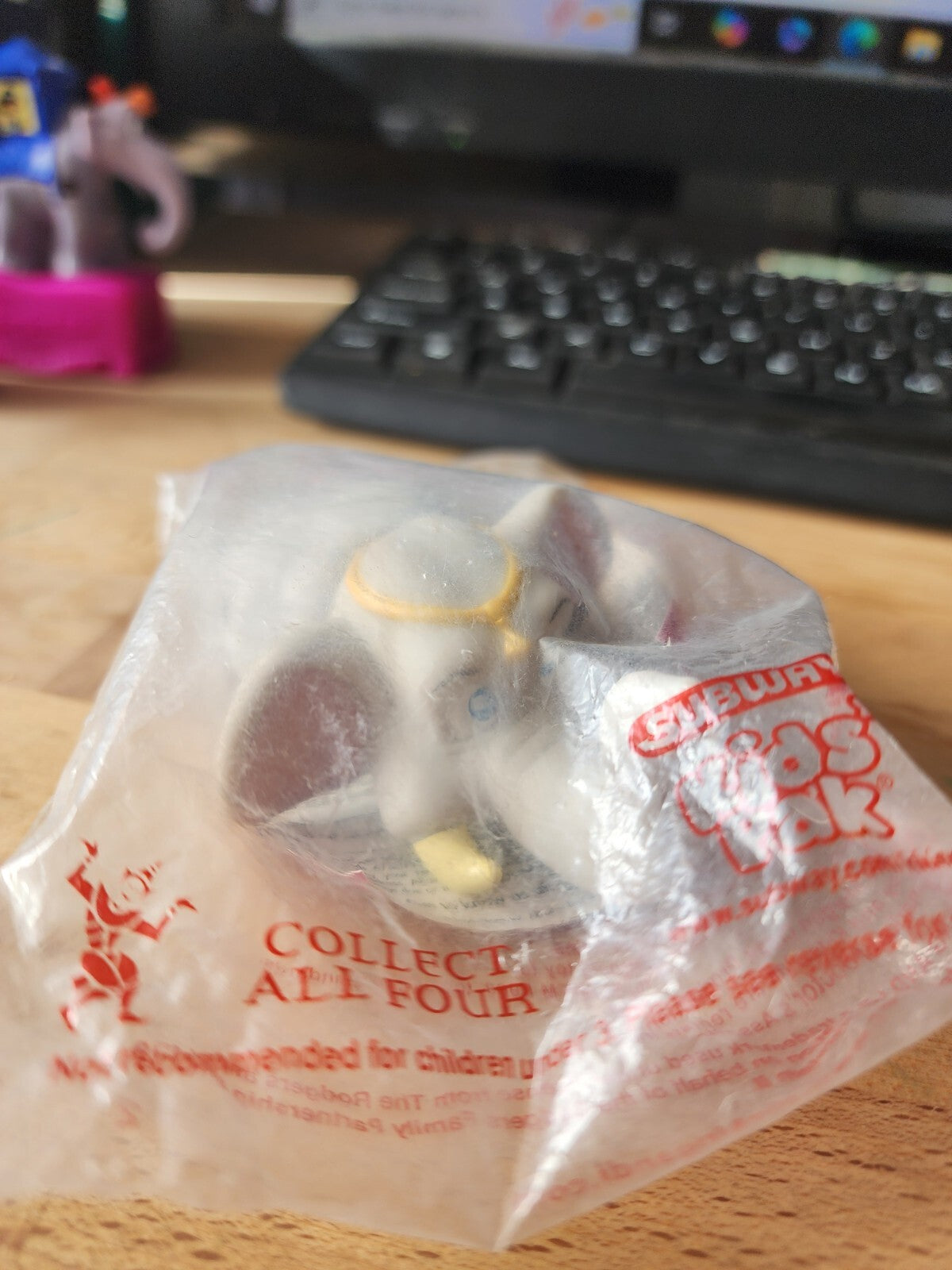 RARE 1999 Tusker Elephant 4" Subway Movie Action Figure Puppet The King and I