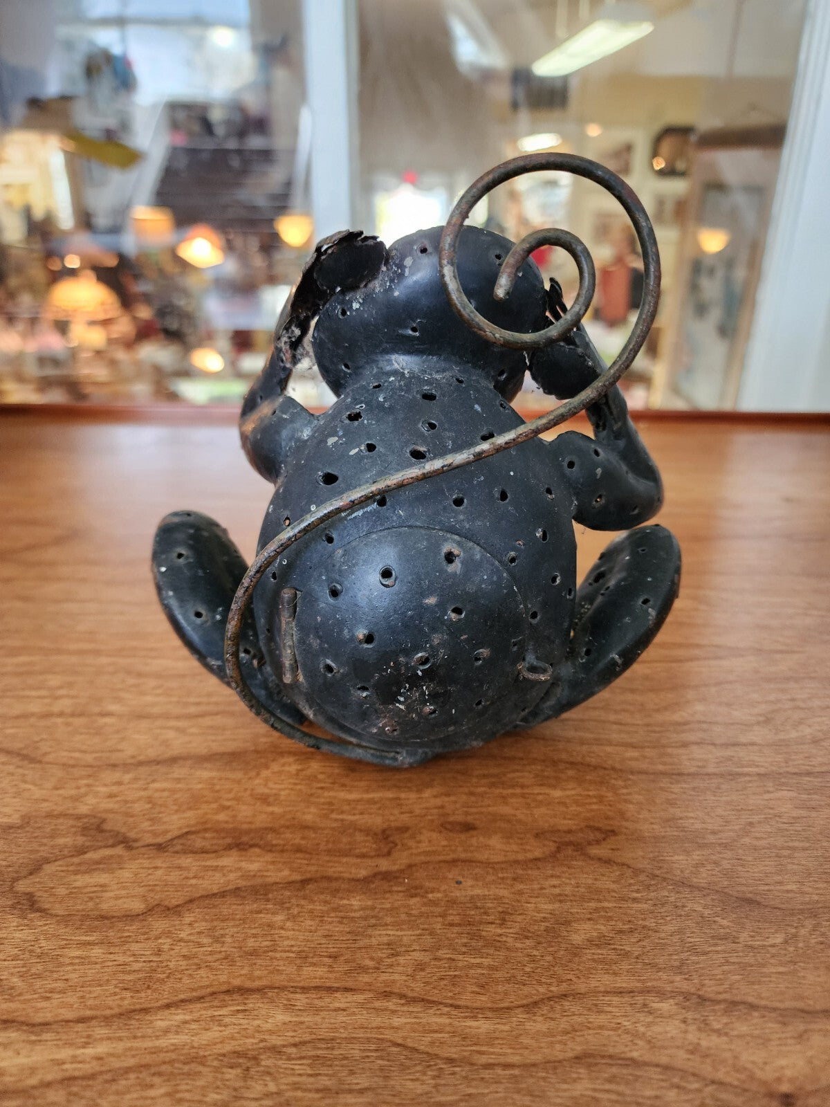 Metal 6" Monkey "Hear No Evil" Candle Holder