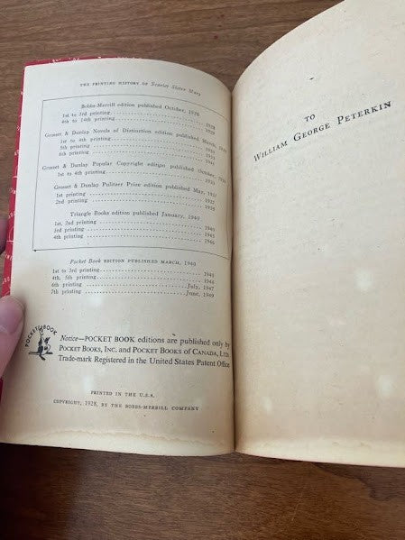 Vtg Pocketbook - Scarlet Sister Mary by Julia Peterkin