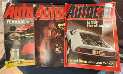 Autocar 1978 1979 1980 Lot of 3 Car Magazines