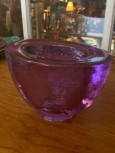 Rare Vtg Neodymium Alexandrite - Glass Bowl