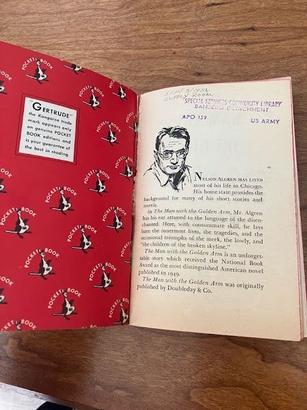 Vtg Pocket Book - The Man with the Golden Arm by Nelson Algren