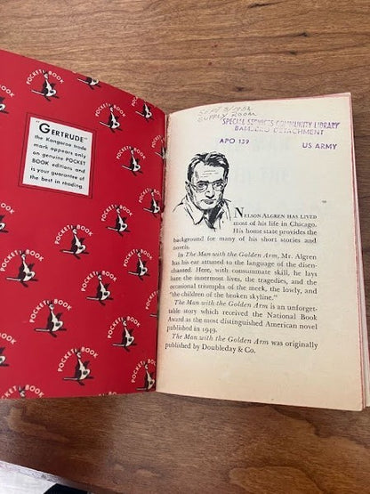 Vtg Pocket Book - The Man with the Golden Arm by Nelson Algren