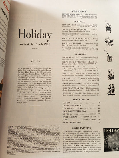 1947 APRIL HOLIDAY MAGAZINE - IN BERMUDA