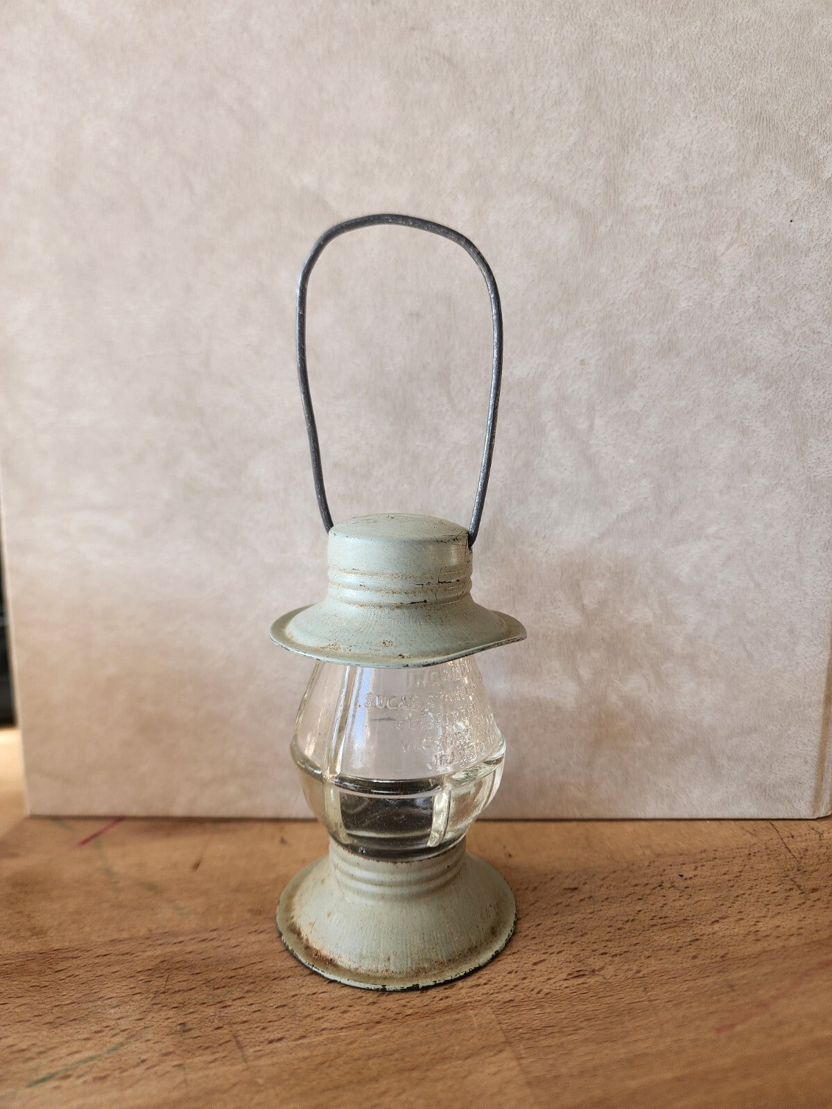 Light Green Avor Lantern Candy Container - Vintage
