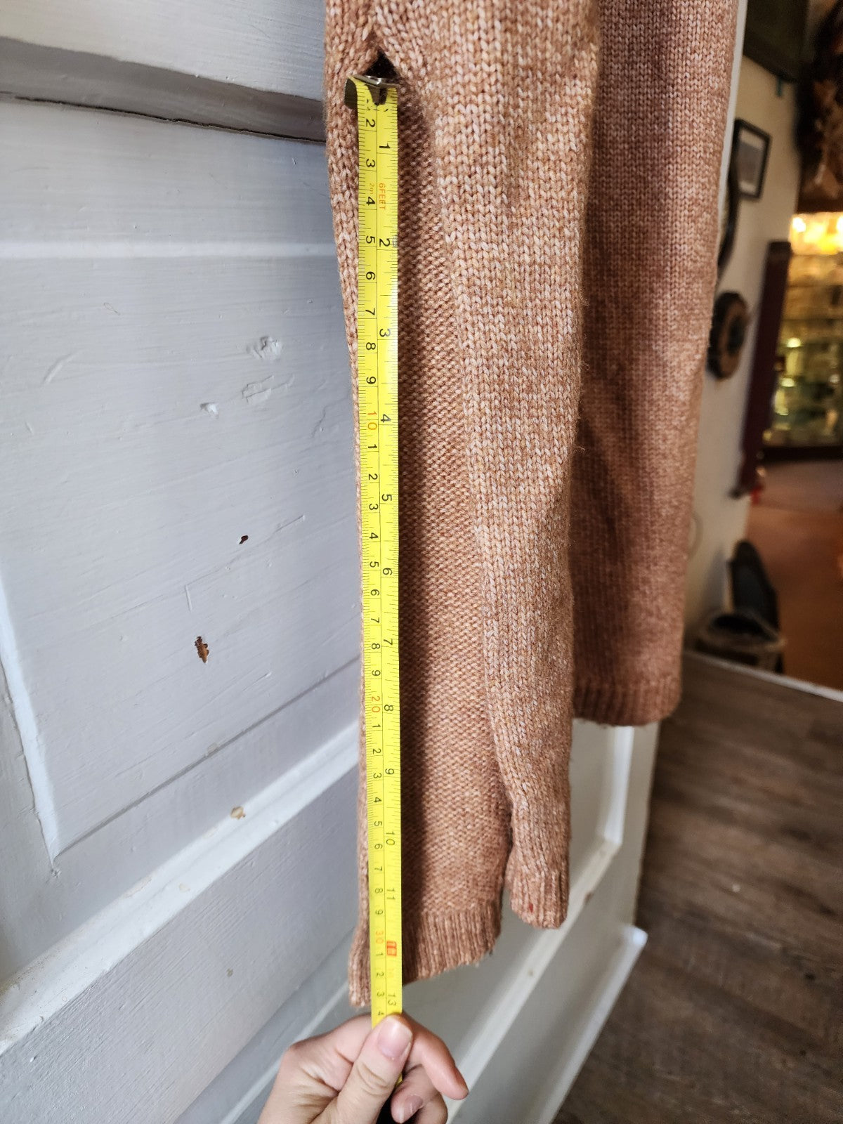 Rachel Zoe XS Tie Belt Turtleneck Knit Sweater Dress Copper
