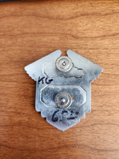 Vtg Pilot Freight Enameled Cap Badge