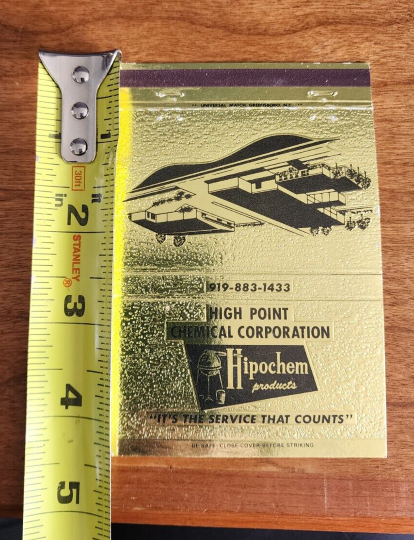 Vtg Matchcover USA High Point Chemical Corporation Hipochem High Point