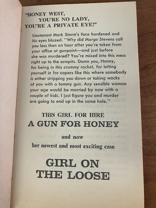 Vtg Paperbacks - "She Devil" & "Girl On The Loose" Pyramid Books - lot of 2