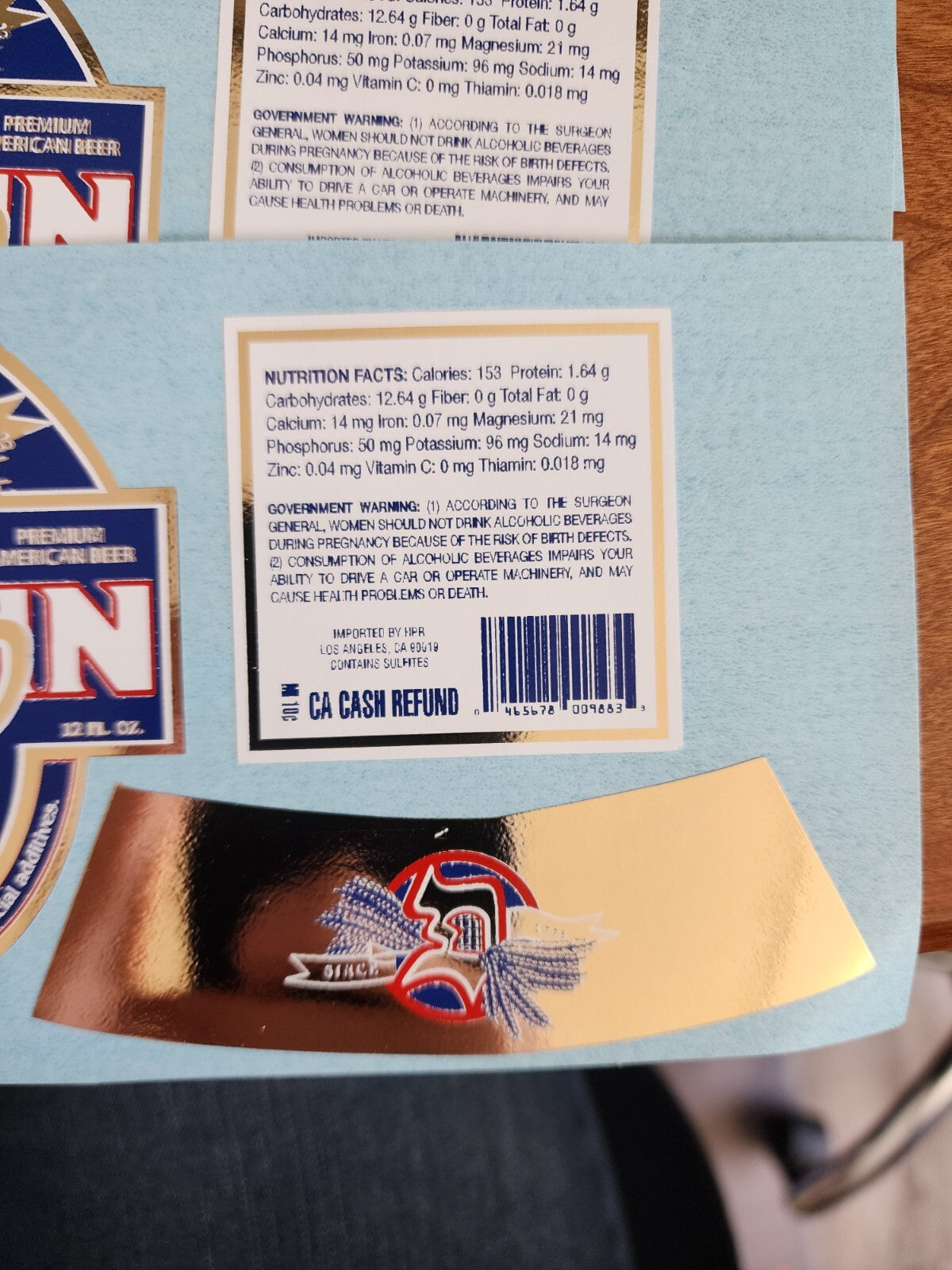 Lot of 3 Durstin Gold Beverage Sticker Props