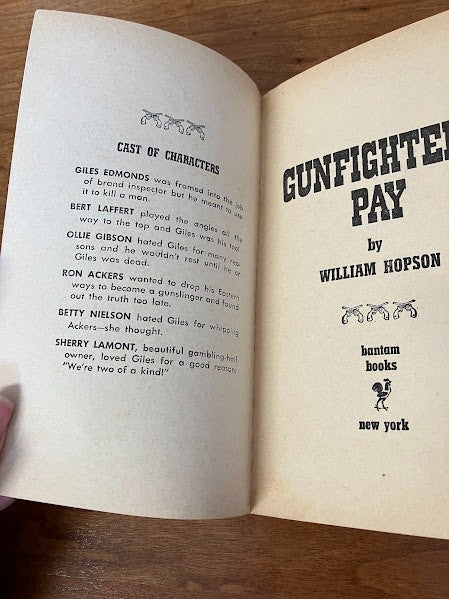 Bantam Books - Gunfighters Pay by William Hopson