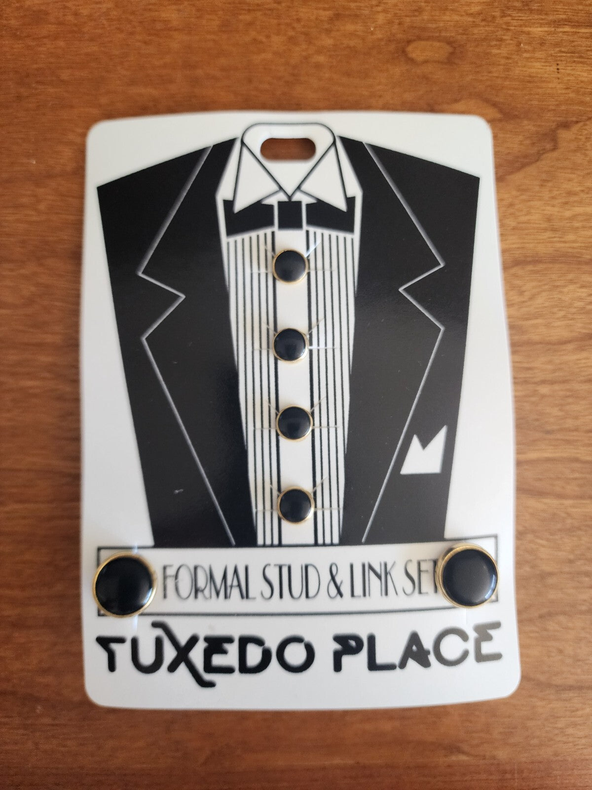 Formal Tuxedo GoldStud & Link Wedding Cuff Links set