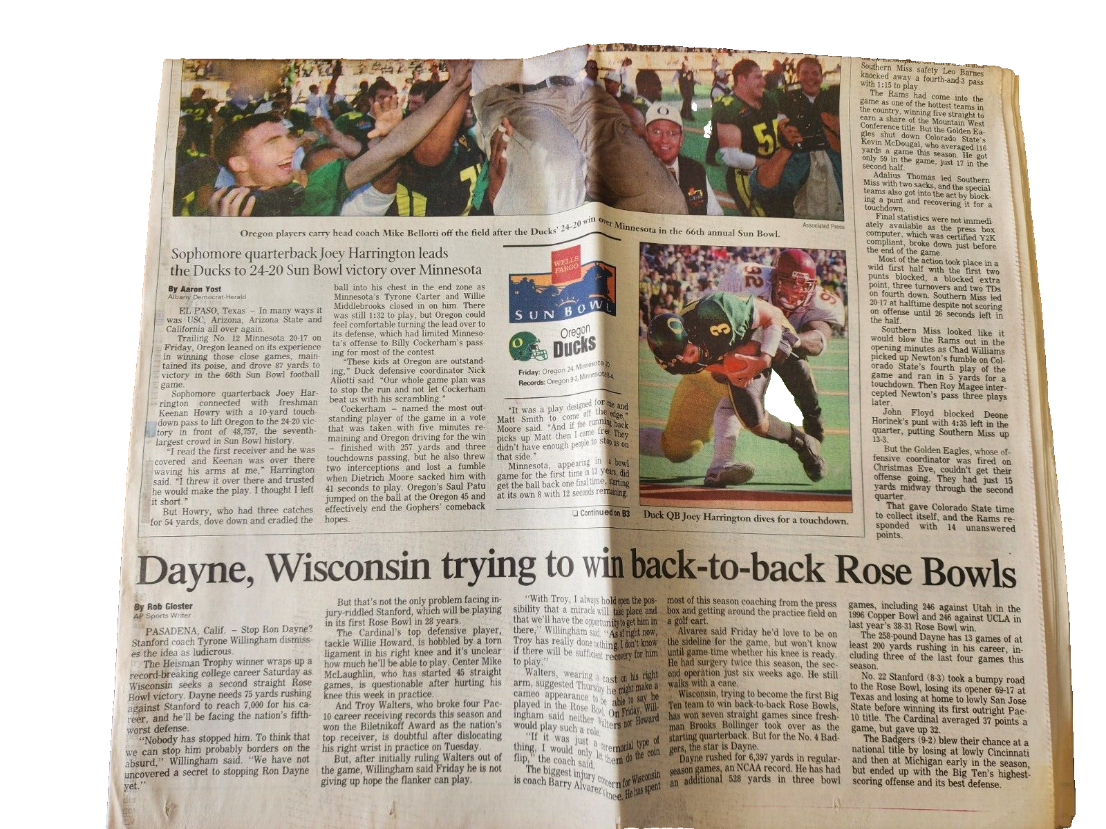 Vintage Albany Democrat-Herald - Sports - Saturday January 1, 2000