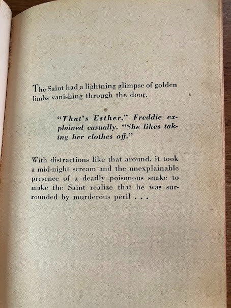Vtg Paperback - The Saint Goes West by Leslie Charteris