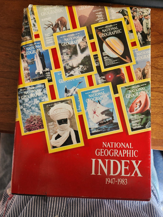 National Geographic Index 1947-1983 Nat Geo Magazines Index 1984 HC