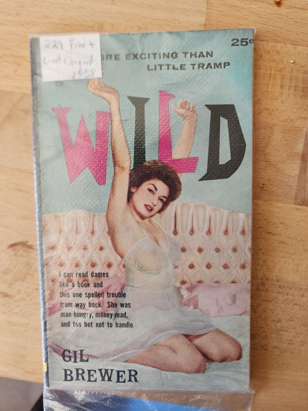 Vtg Pulp Paperback WILD Gil Brewer (1958) CREST # 229 GGA 1ST Print