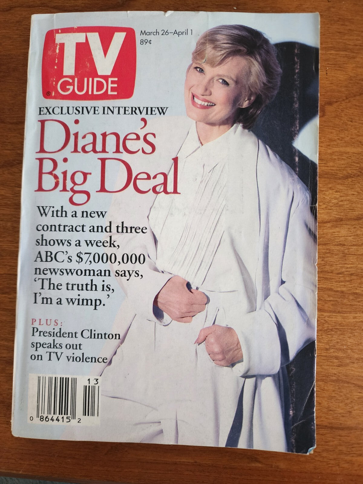 TV Guide Magazine March 26-April 1, 1994 -Diane's Big Deal