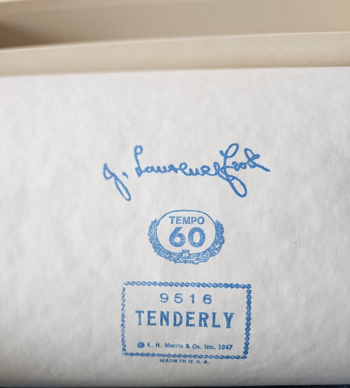 QRS Word Roll Tenderly 9516 Player Piano Roll