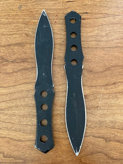 Black Steel Throwing Knives