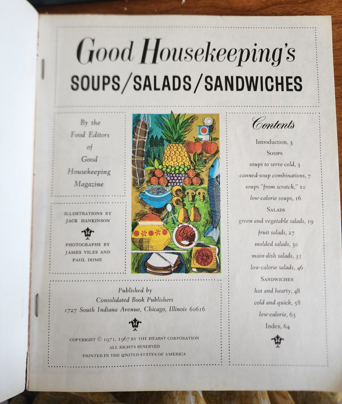 Good Housekeeping: Soups/Salads/Sandwiches - Cookbook, 1967