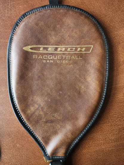 Vintage Leach Marty Hogan Raquetball Racket With Case