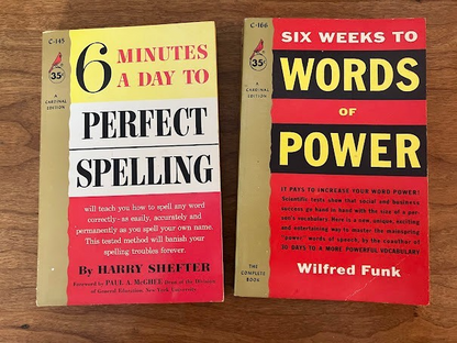 Cardinal Edition Books - Words of Power / Perfect Spelling (lot of 2)