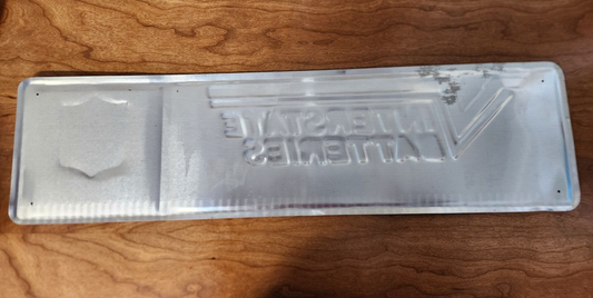 Vtg Interstate Batteries Fresh Power NFL Official Sponsor Metal Sign 30" x 8"