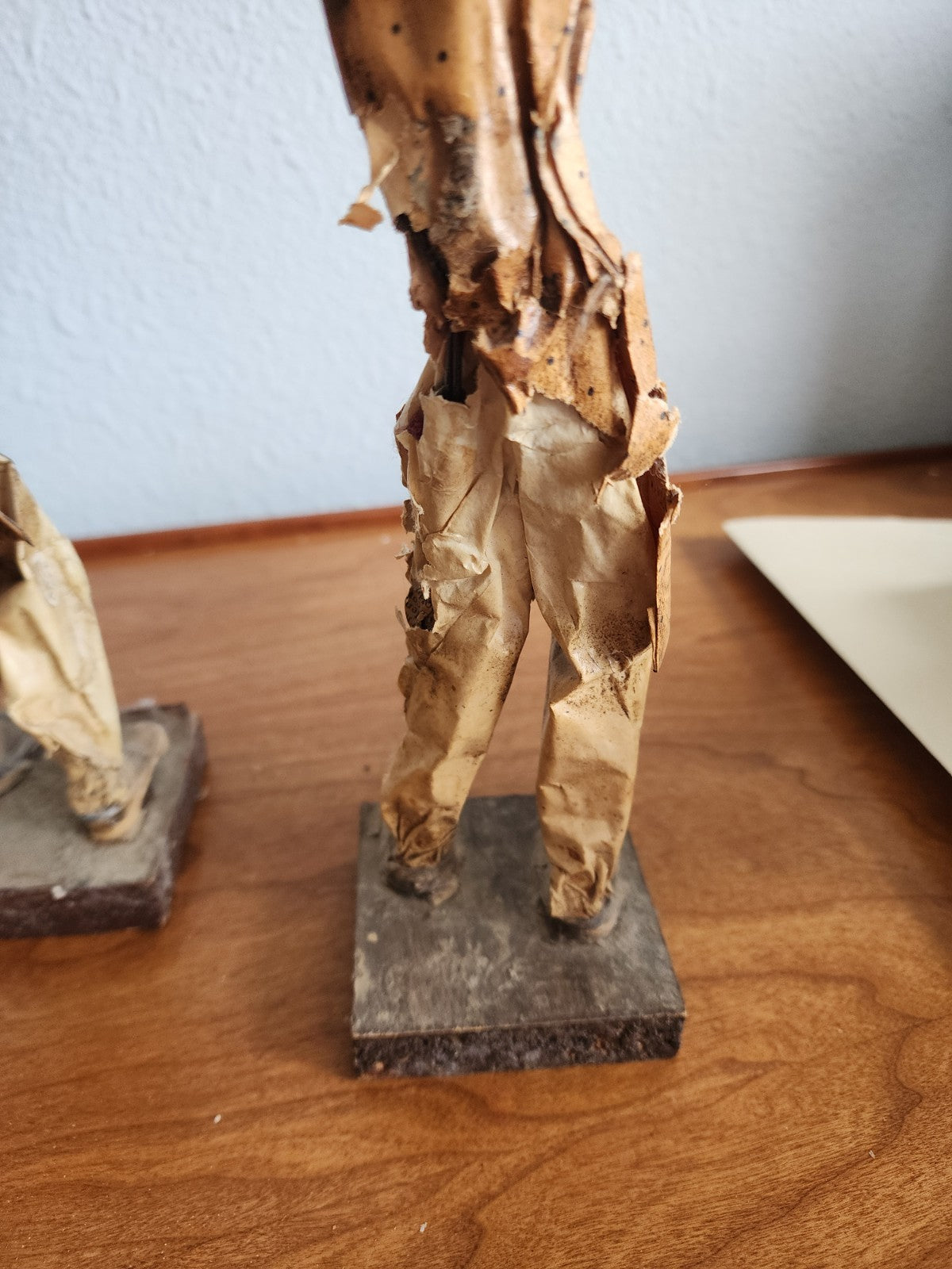 Folk Art Paper Mache Dolls - Violin & Pig