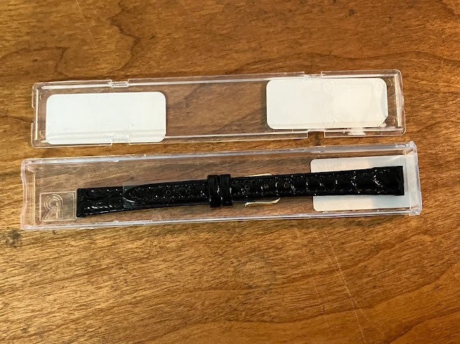 Hadley Roma Wristwatch Band Women's: 10R Black LS716 - Genuine Leather