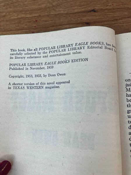 Popular Library - BRUSH RIDER by DEAN OWEN