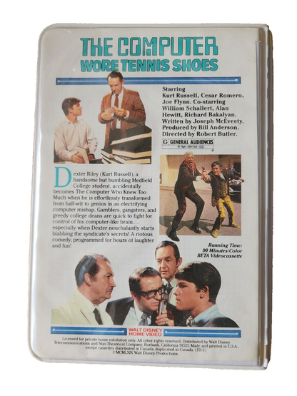 VTG VIDEO BETA "COMPUTER WORE Tennis Shoes" Disney (Clamshell Case)