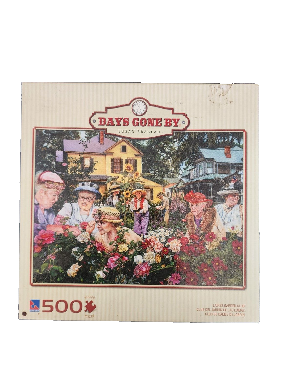 Complete Sure-lox Ladies Garden Club 500 Puzzle Days Gone By 19x14 Susan Brabeau