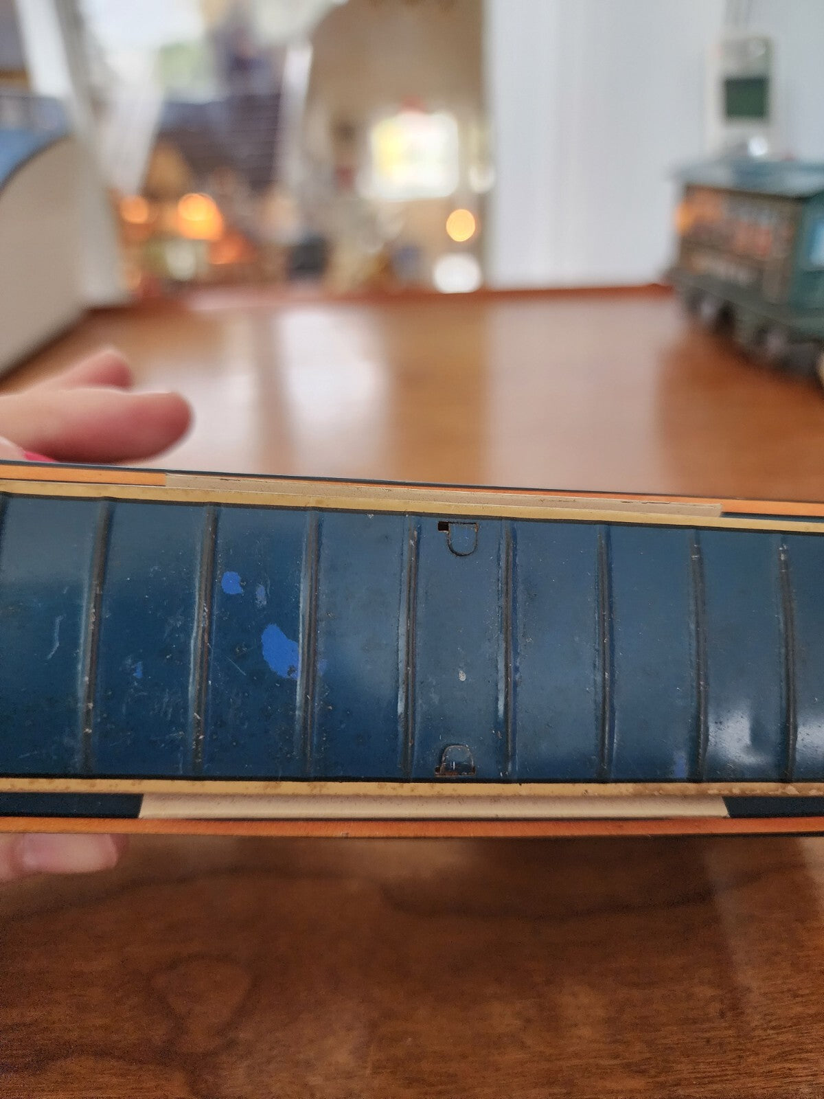 Vtg Bay & Taylor Powell & Mason San Francisco Blue Cable Car 1970's