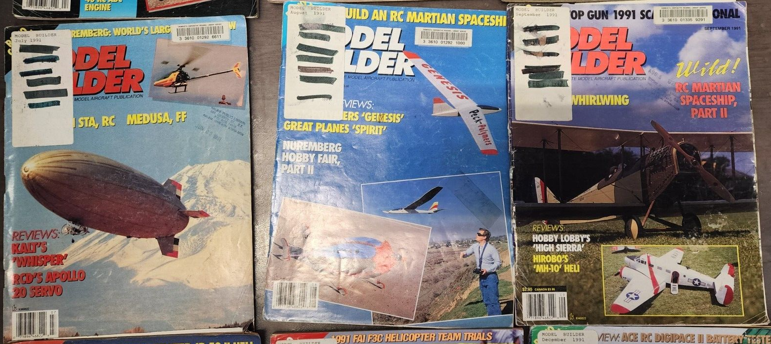 Model Builder Airplane Aviation Magazines RC Modeler 1991 full year 12 issues
