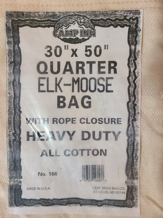 30" x  50" Quarter Elk-Moose BAG with Rope Closure HEAVY DUTY All Cotton