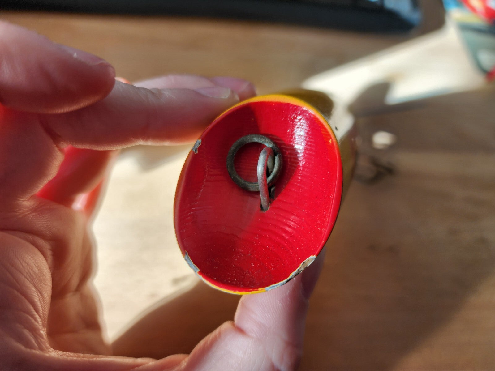 Vtg Nelson Salmon Plug 6"  Fishing Lure Orange Red Gills